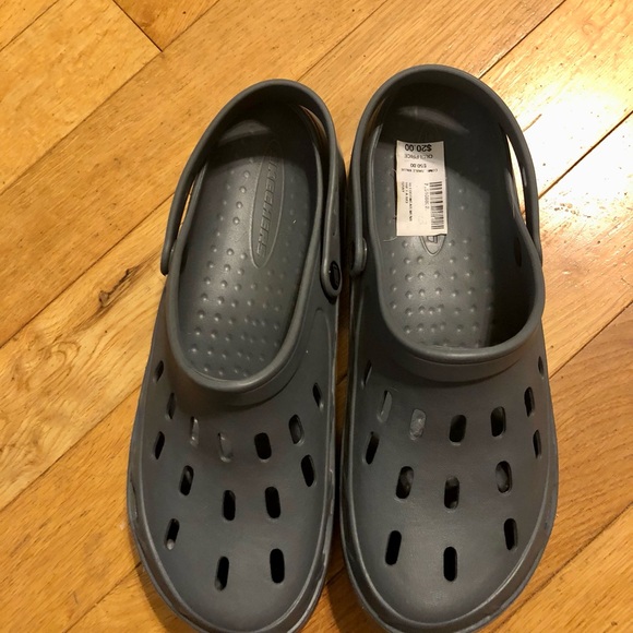 Skechers Men's Gray Slip-On Sandals - Picture 1 of 7